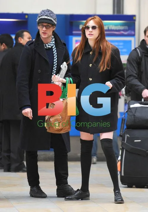 Matt Smith and Karen Gillan at London Station
