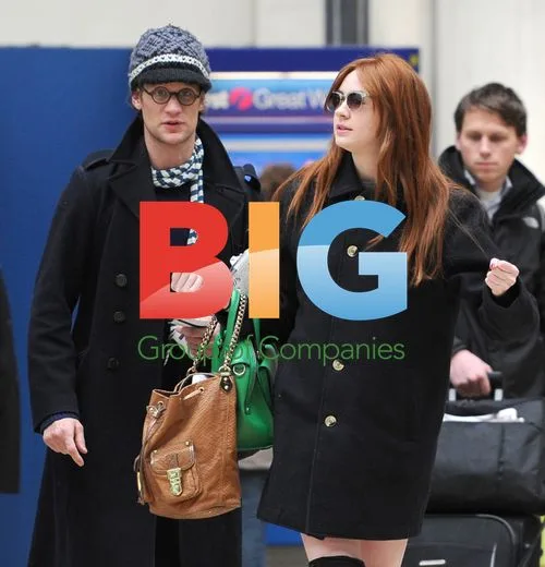 Matt Smith and Karen Gillan at London Station