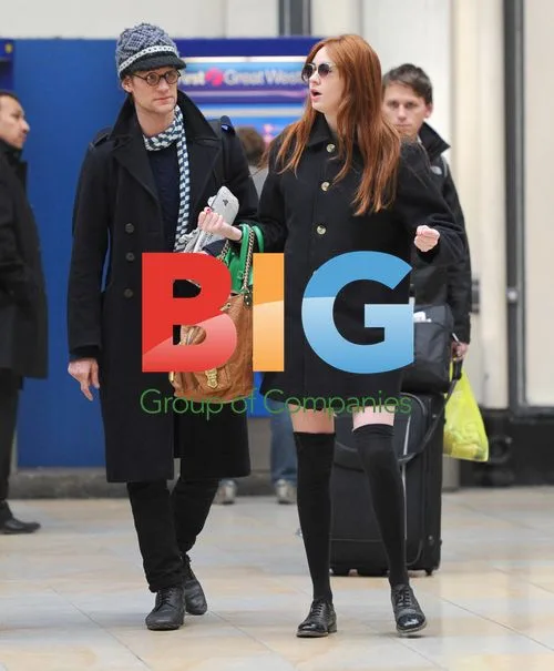 Matt Smith and Karen Gillan at London Station