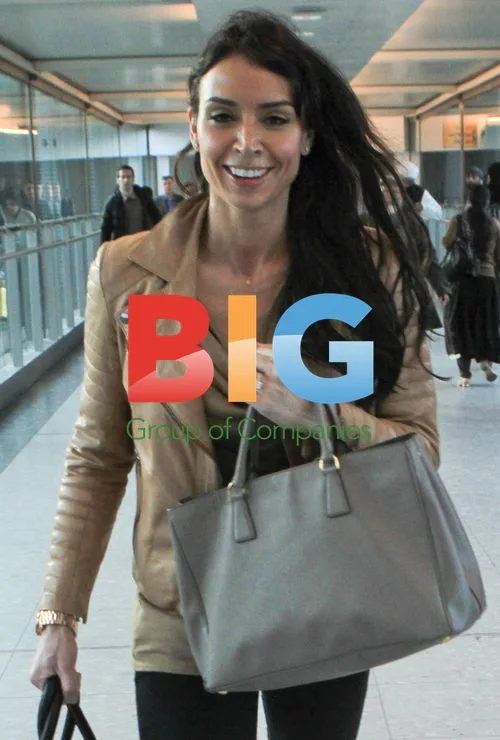 Christine Bleakley Arriving at Heathrow Airport