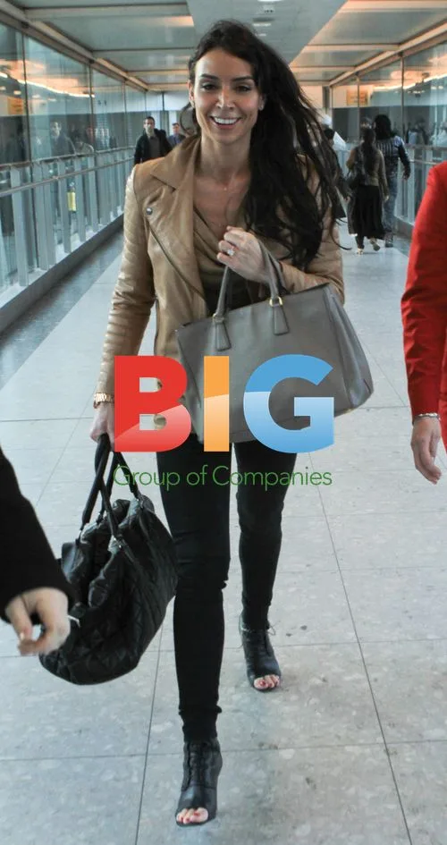 Christine Bleakley Arrives at Heathrow