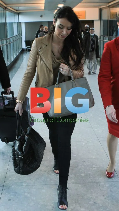 Christine Bleakley Arrives at Heathrow