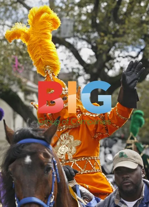 Hooded rider in Krewe of Thoth parade