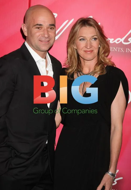 Andre Agassi and Stefi Graf at Muhammad Ali's 70th Birthday Gala