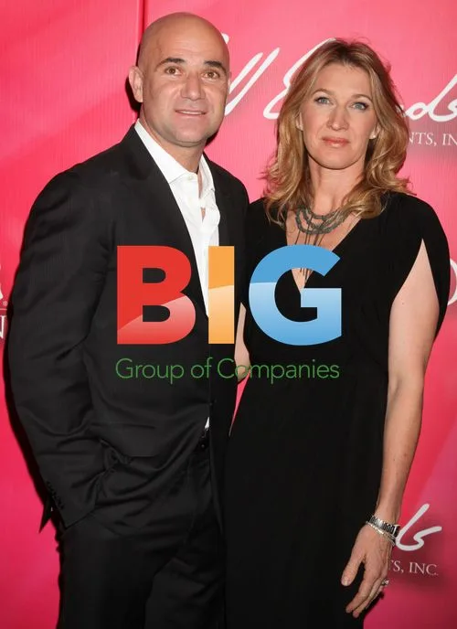 Andre Agassi and Stefi Graf at Muhammad Ali 70th Birthday Gala