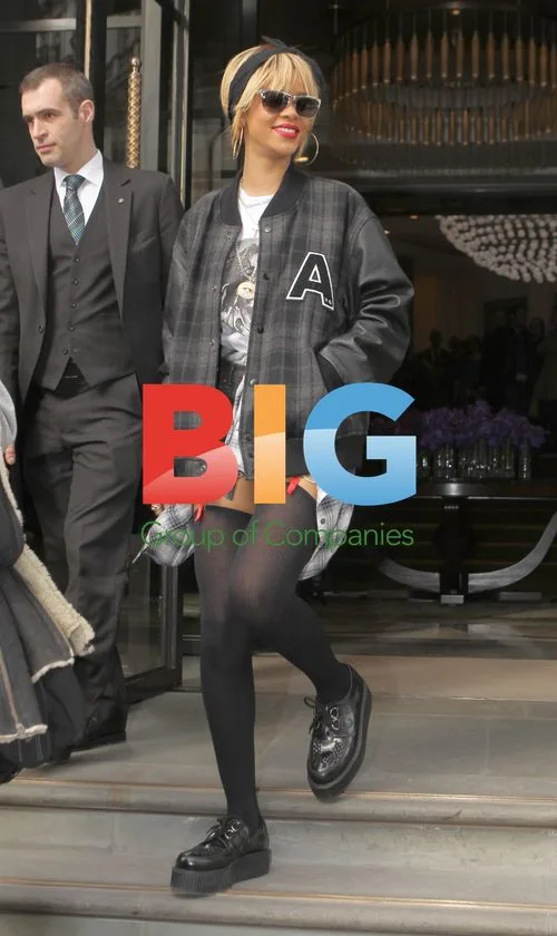 Rihanna Leaving Hotel with Fans