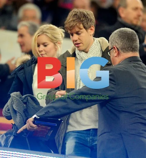 Sebastian Vettel and Hanna Prater at Football Match