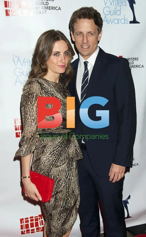 Seth Meyers and Alexi Ashe at Writers Guild Awards