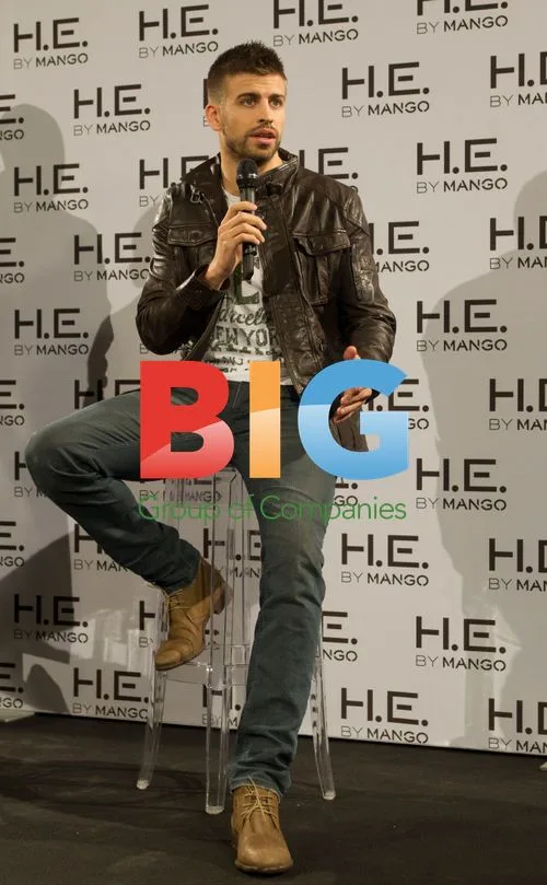 Gerard Pique at Mango Launch in Barcelona