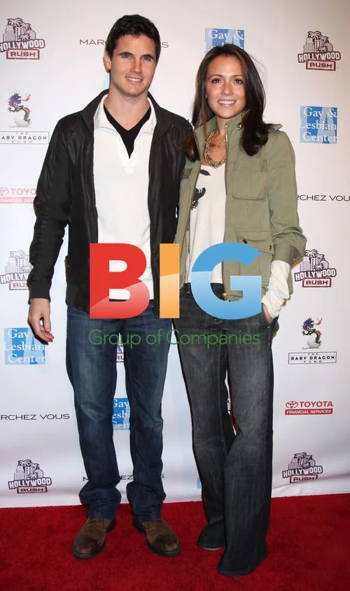 Robbie Amell and Italia Ricci at Hollywood Rush event