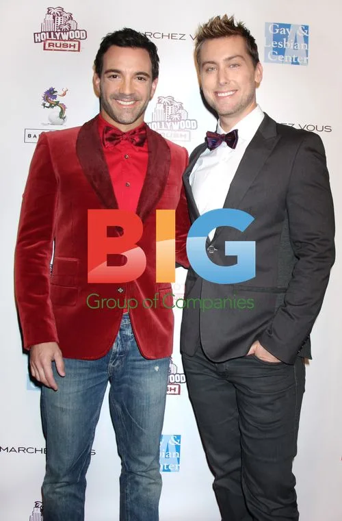 George Kotsiopoulos and Lance Bass at Hollywood Rush Benefit