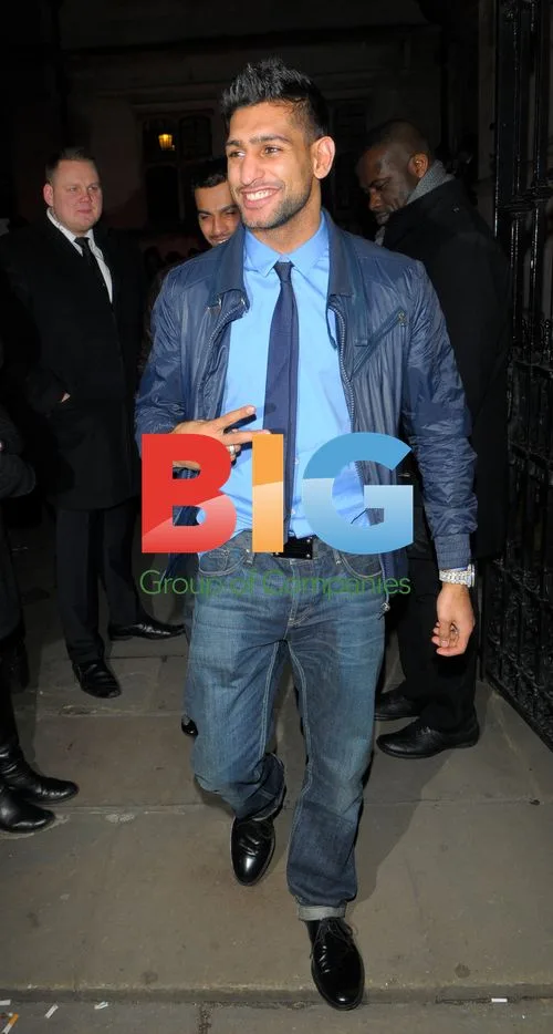 Amir Kahn Out in London After BRITs