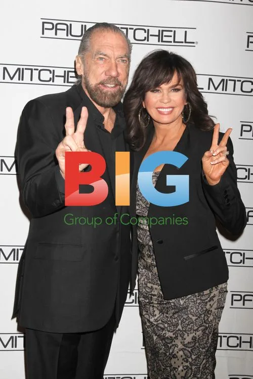 John Paul DeJoria and Marie Osmond at Hair School Event