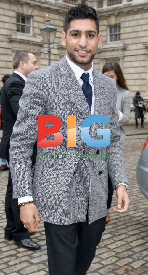 Boxer Amir Khan at London Fashion Week