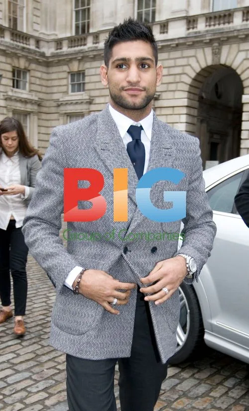 Amir Khan at London Fashion Week 2012