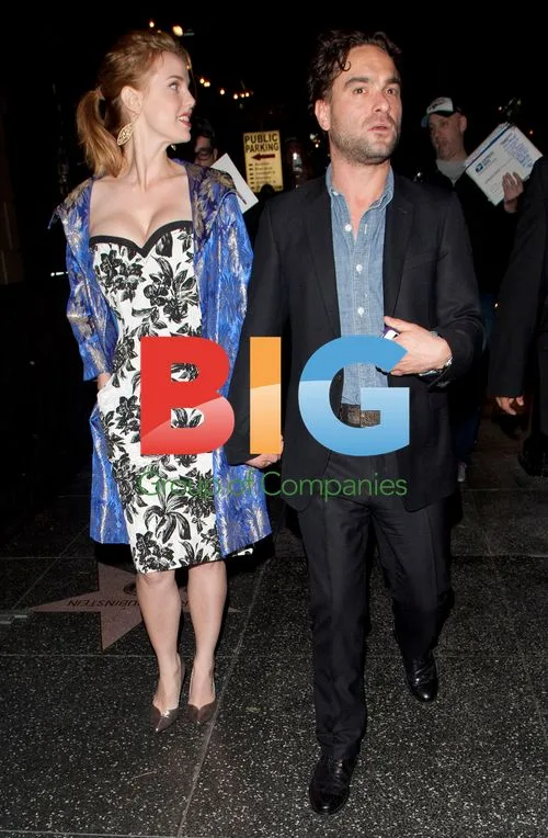 John Galecki and Kaley Cuoco at Oscar Pre-Party