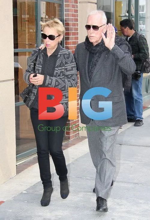 Max Von Sydow and Wife Take Stroll