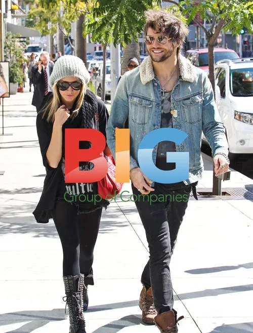 Ashley Tisdale and Boyfriend Martin Johnson in Beverly Hills