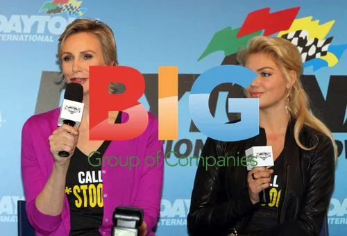 Jane Lynch and Kate Upton at Daytona 500