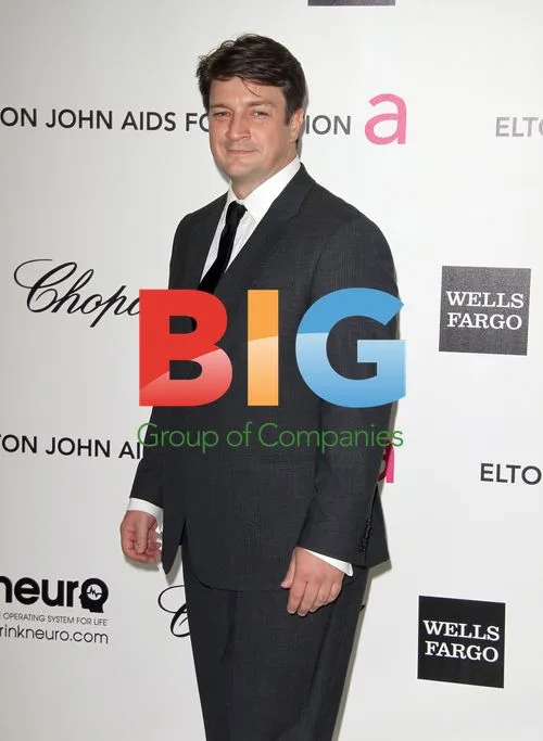 Nathan Fillion at Elton John AIDS Foundation Party
