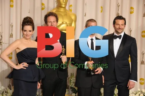 Tina Fey, Kirk Baxter, Angus Wall, Bradley Cooper at Oscars 2012