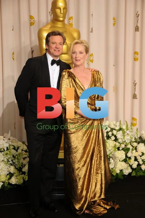 Meryl Streep and Colin Firth at Oscars