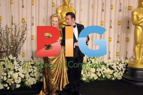 Meryl Streep and Jean Dujardin at Oscars