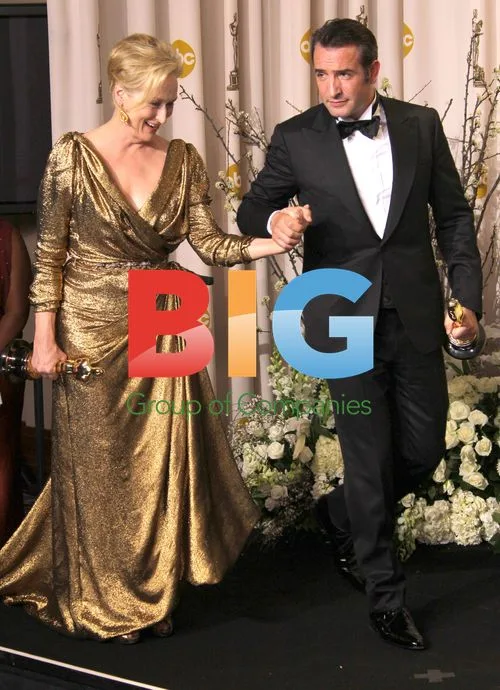 Meryl Streep and Jean Dujardin at 84th Oscars