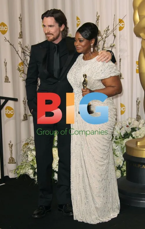 Christian Bale and Octavia Spencer at Oscars