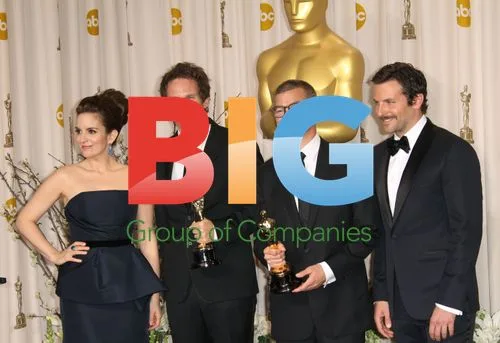 Tina Fey, Kirk Baxter, Angus Wall and Bradley Cooper at Oscars 2012