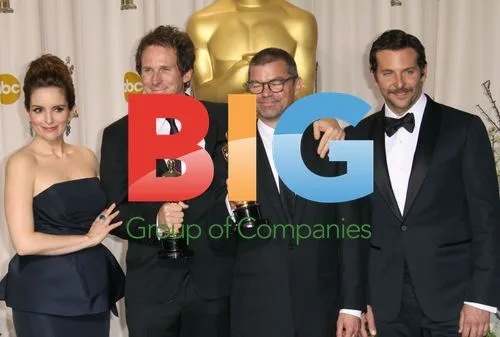 Tina Fey, Kirk Baxter, Angus Wall and Bradley Cooper at Oscars