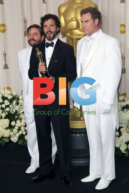 Zach Galifianakis, Bret McKenzie and Will Ferrell at Oscars