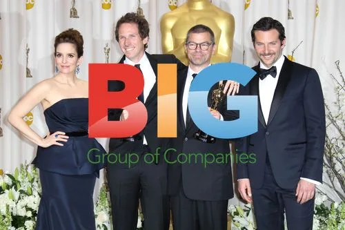 Tina Fey, Kirk Baxter, Angus Wall and Bradley Cooper at Oscars