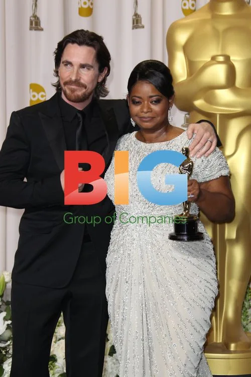 Christian Bale and Octavia Spencer at Oscars