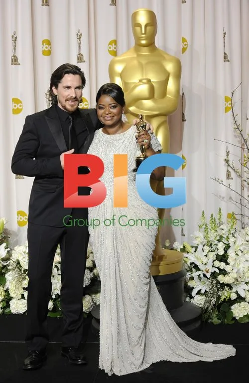 Christian Bale and Octavia Spencer on Oscar Stage