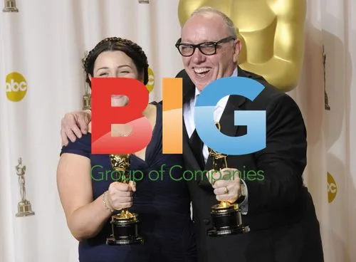 Terry George and Oorlagh George Pose After Oscar Win