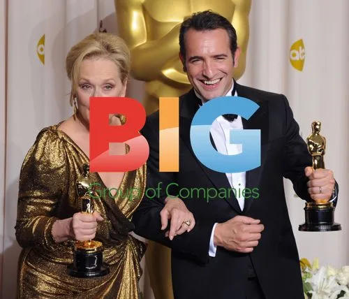 Meryl Streep and Jean Dujardin Backstage at Oscars