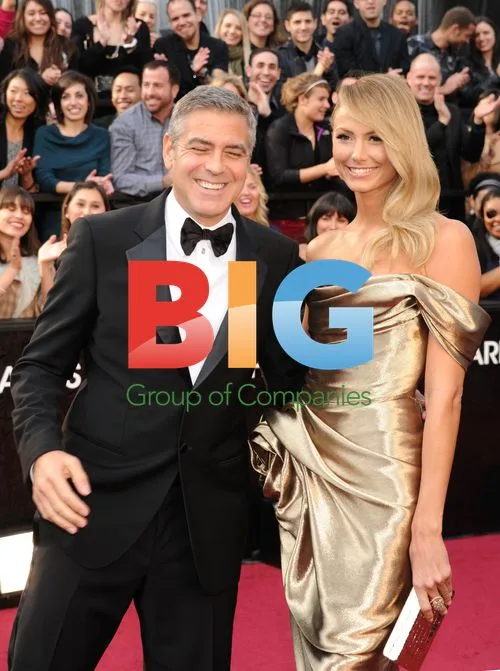 George Clooney and Stacy Kiebler at Oscars