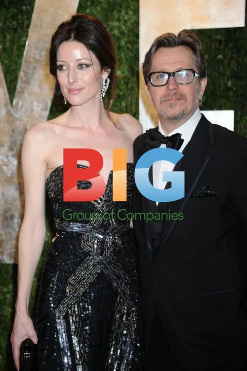 Gary Oldman and Alexandra Edenborough at Vanity Fair Oscar Party 2012