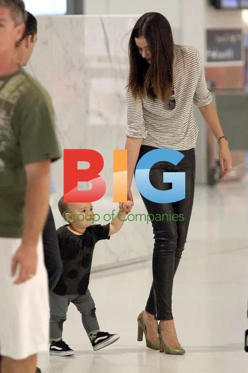 Miranda Kerr and son Flynn at Sydney Airport