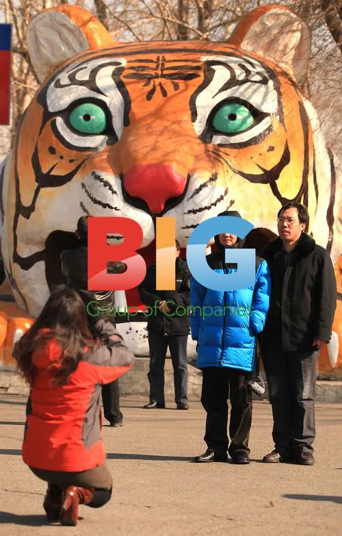 Chinese Tourists at Siberian Tiger Park