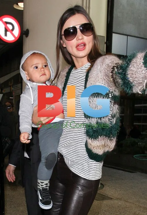 Miranda Kerr with baby Flynn at LAX