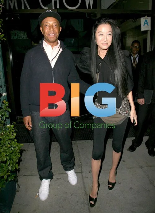 Russell Simmons and Vera Wang leave Mr Chow