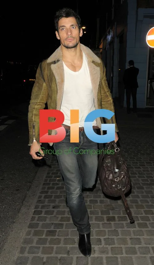 Model David Gandy Leaving Nightclub