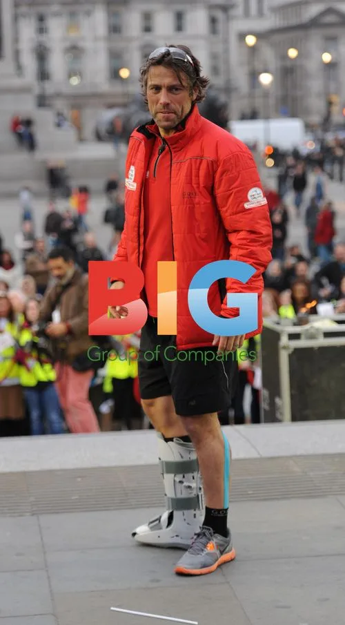 John Bishop Crosses Marathon Finish Line