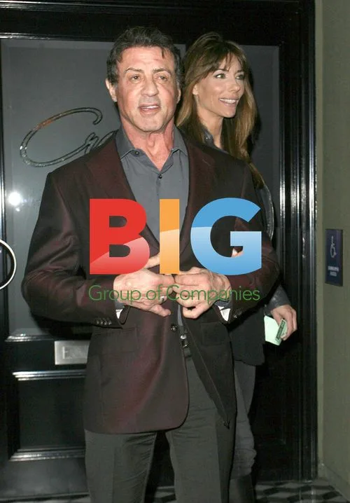 Sylvester Stallone and wife dining
