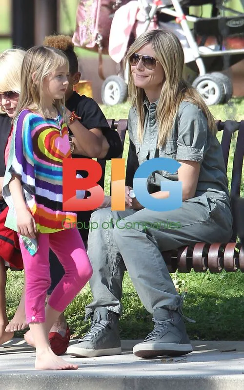 Heidi Klum and Kids in Park
