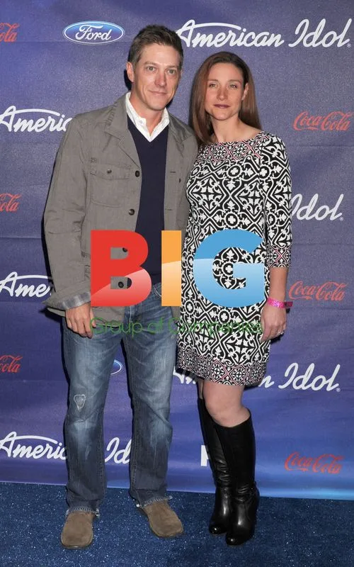 Kevin Rahm and fiancee at American Idol party