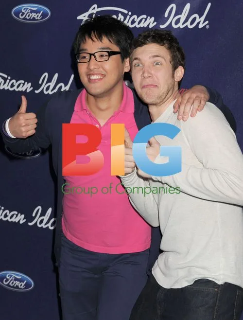 Heejun Han and Phillip Phillips at American Idol party
