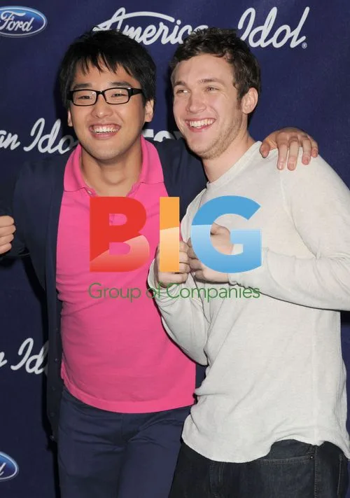 Heejun Han and Phillip Phillips at American Idol Finalists Party